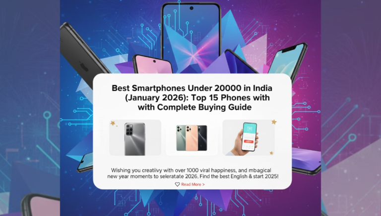 Best Smartphones Under 20000 in India (January 2026)