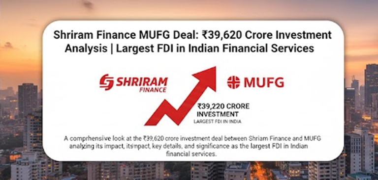Shriram Finance MUFG Deal: ₹39,620 Crore Investment Analysis | Largest FDI in Indian Financial Services