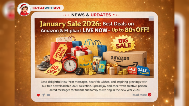 January Sale 2026: Best Deals on Amazon & Flipkart LIVE NOW – Up to 80% OFF!
